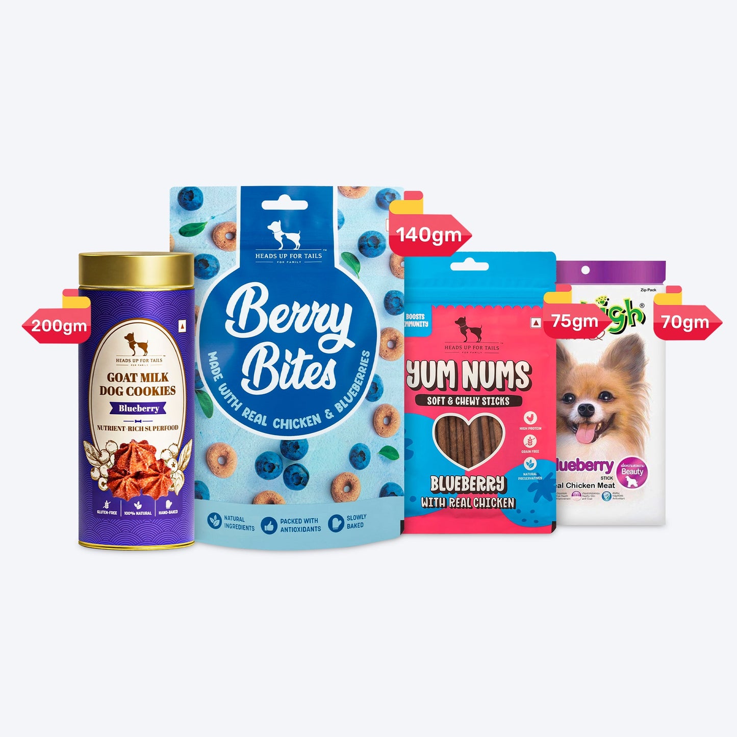 HUFT Berrylicious Bundle - Blueberry Chews & Cookie Treats - Heads Up For Tails