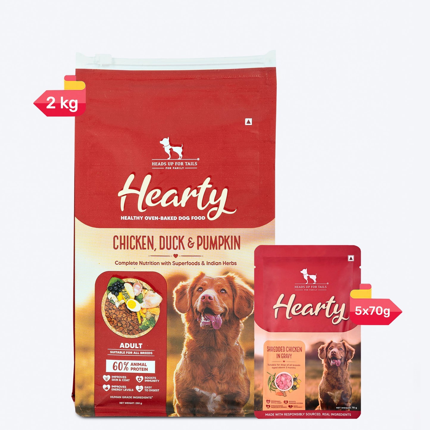 Hearty Oven-Baked Adult Dog Food Chicken, Duck & Pumpkin