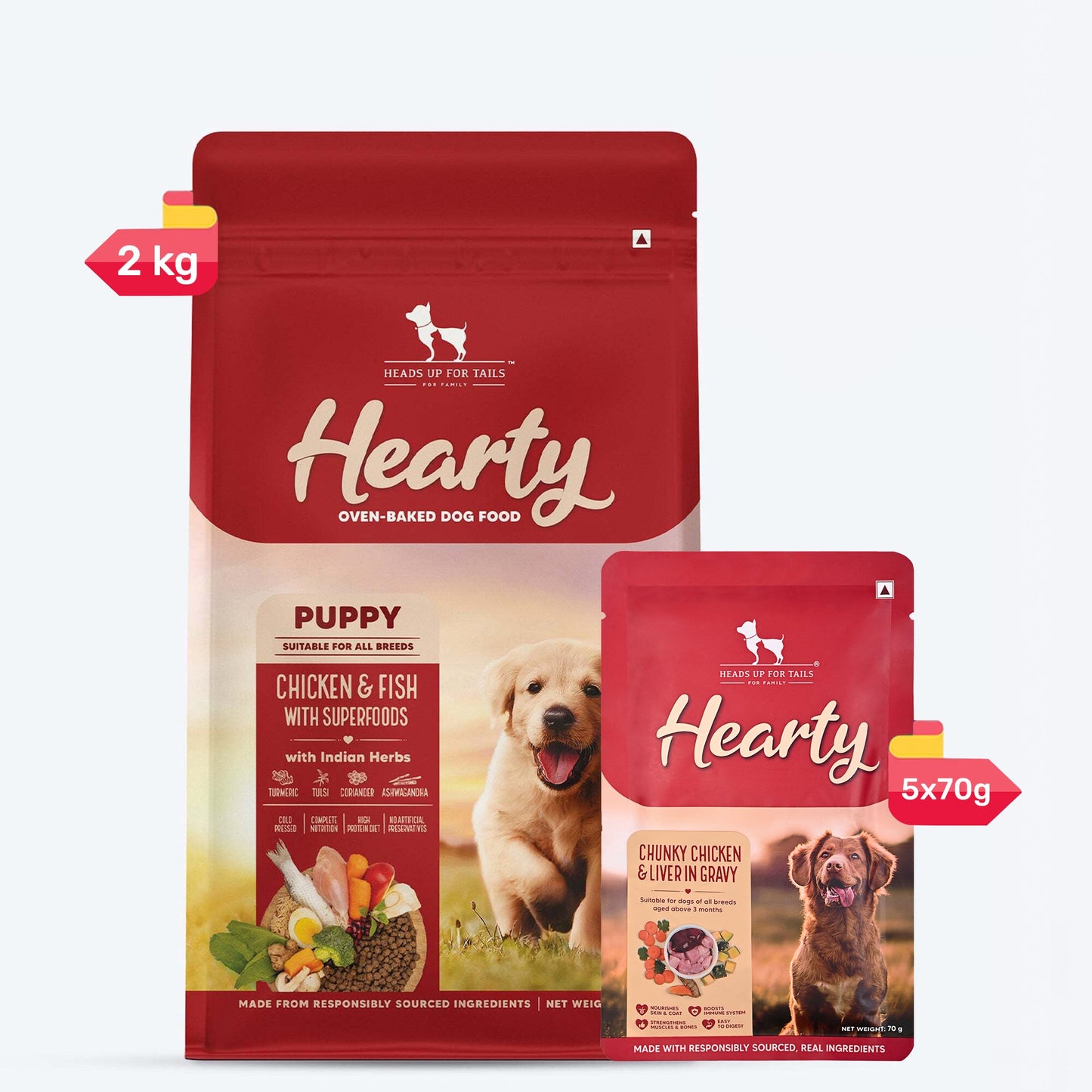 Hearty Oven-Baked Puppy Food Chicken & Fish with Superfoods