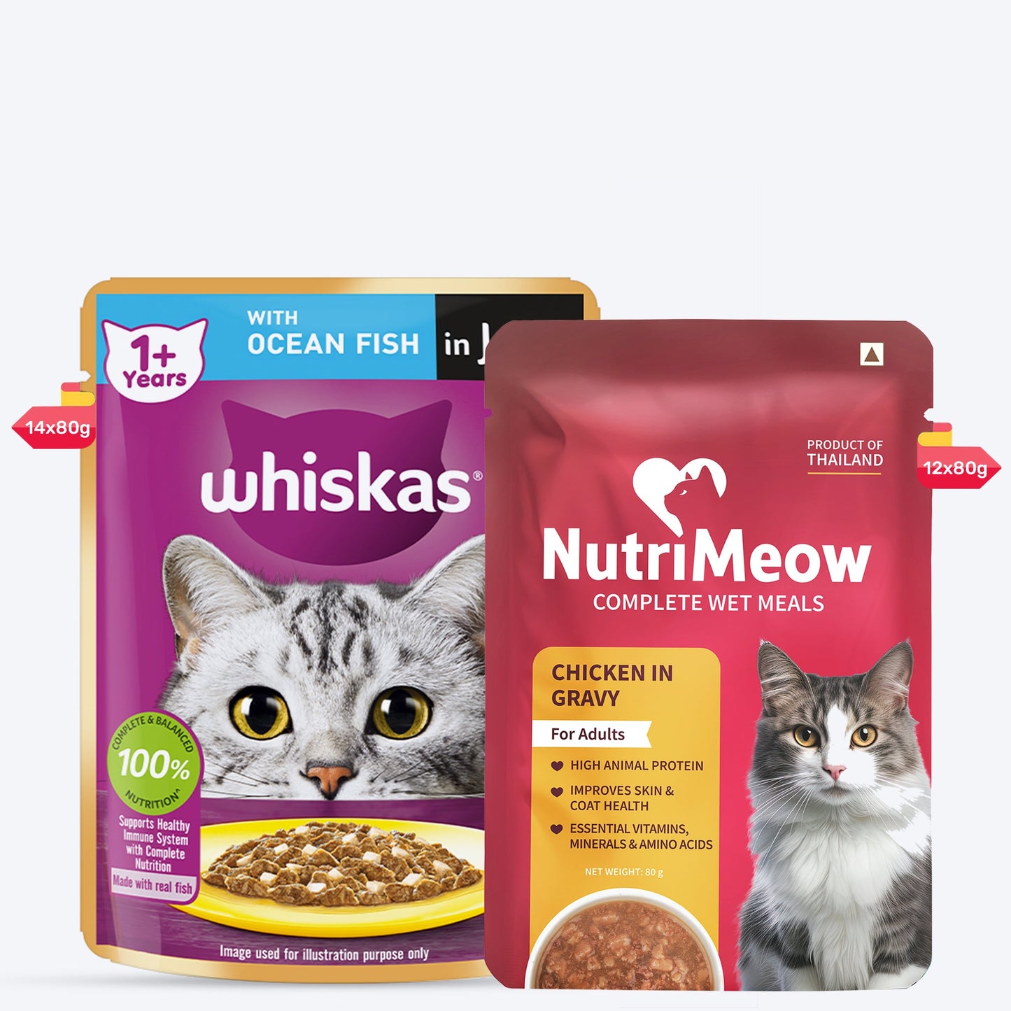 Whiskas Ocean Fish Wet Food For Adult Cat - 80 gm Pack
