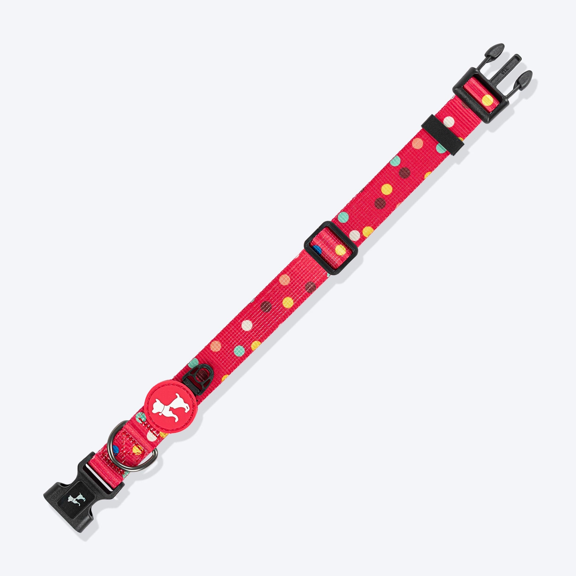 HUFT Polka Play Collar For Dog - Red - Heads Up For Tails