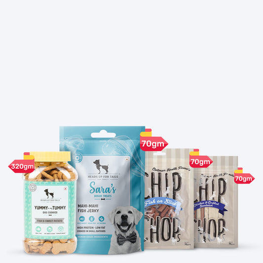 HUFT Fin-tastic Bites - Fish Treats Combo Pack For Dog - Heads Up For Tails