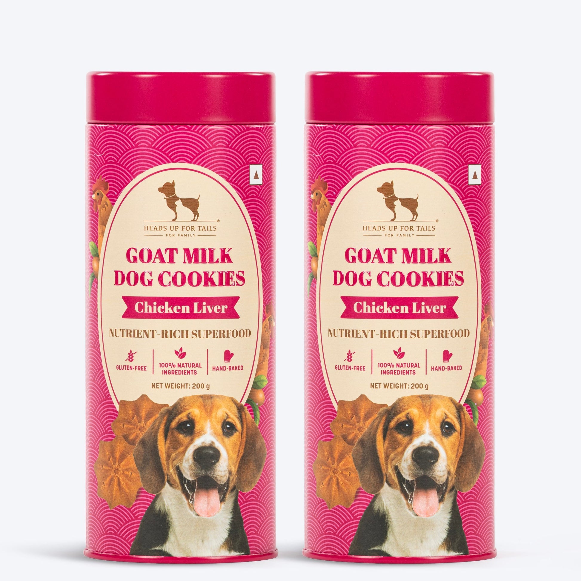 HUFT Goat Milk Dog Cookies - Chicken Liver - 200 g - Heads Up For Tails