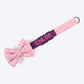 HUFT Personalised Soft Love Fabric Collar For Dogs With Free Bow Tie For Dogs - Heads Up For Tails