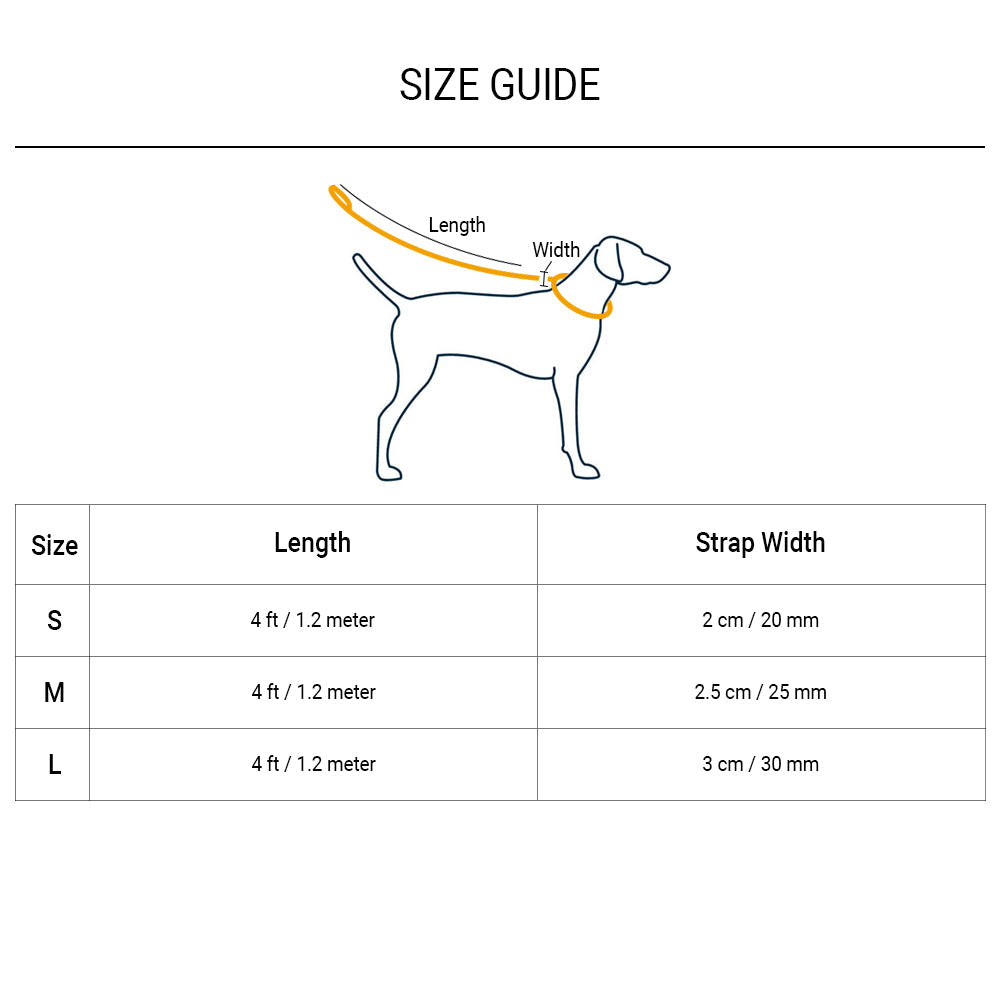 HUFT Pastel Pawprint Rain Friendly Dog Leash - Green - 1.2 m - Heads Up For Tails