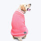 HUFT Striped Cable Knit Dog Sweater - Pink - Heads Up For Tails