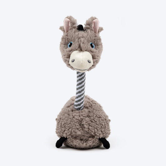HUFT Long-Ey Donkey Squeaky Plush Toy For Dog - Brown - Heads Up For Tails