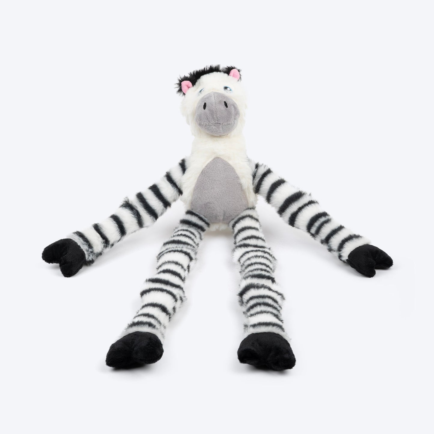 HUFT Debra The Zebra Squeaky Plush Toy For Dog - Multicolor - Heads Up For Tails