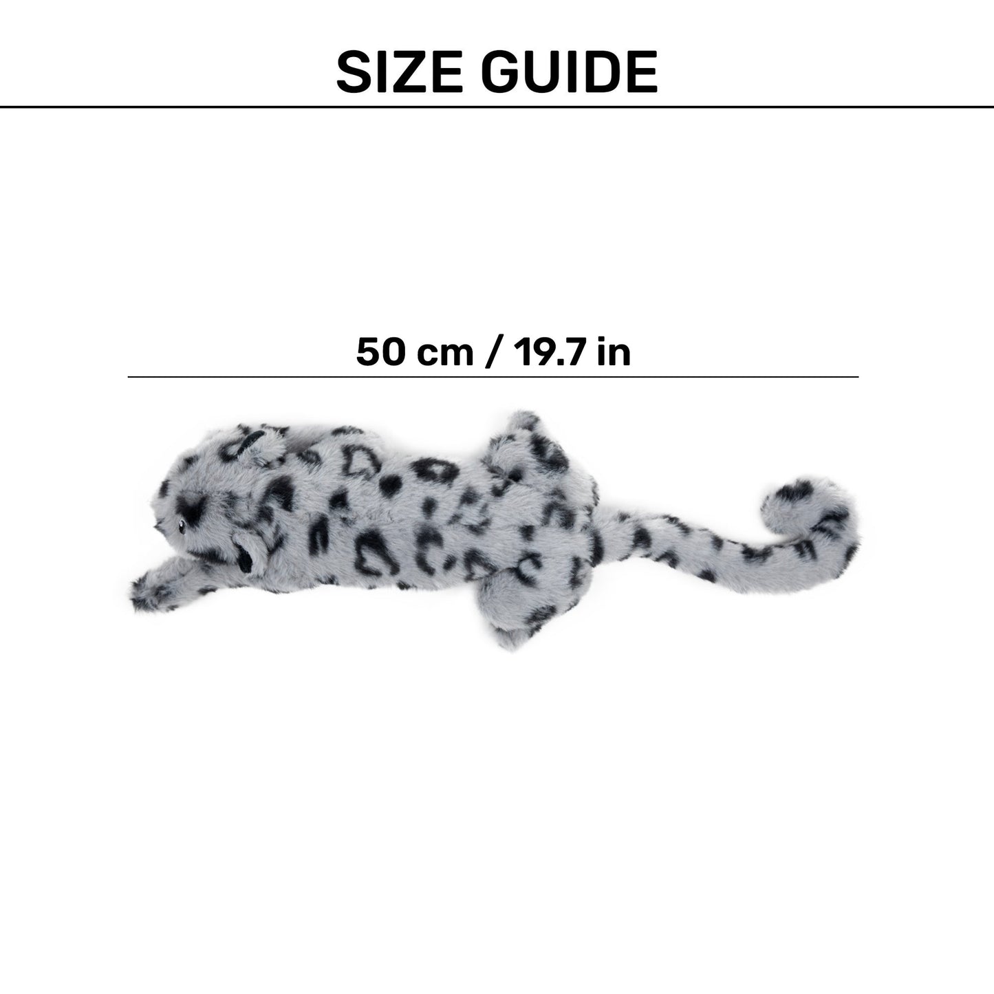 HUFT Wild Leo Squeaky Plush Toy For Dog - Grey - Heads Up For Tails