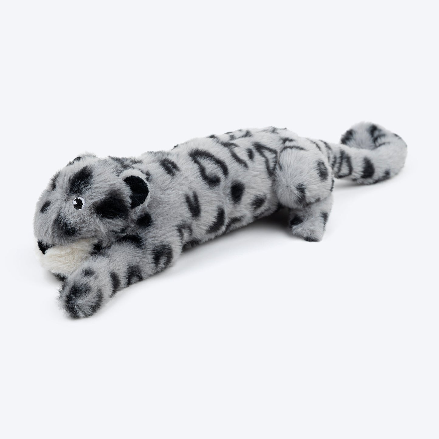 HUFT Wild Leo Squeaky Plush Toy For Dog - Grey - Heads Up For Tails