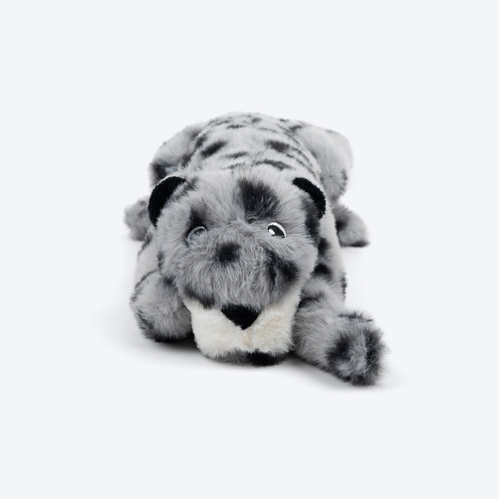 HUFT Wild Leo Squeaky Plush Toy For Dog - Grey - Heads Up For Tails
