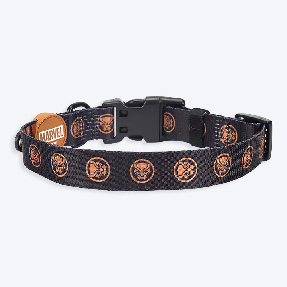 HUFT XÂ©Marvel Black Panther Dog Collar - Heads Up For Tails