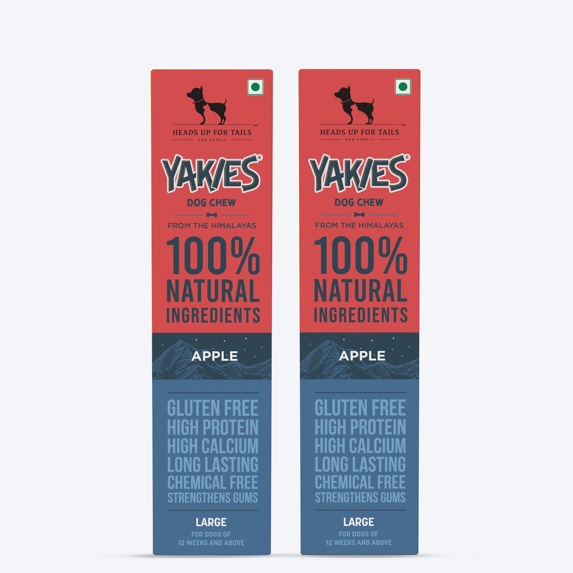 HUFT Yakies Vegetarian Natural Chew Bone - Apple - Heads Up For Tails