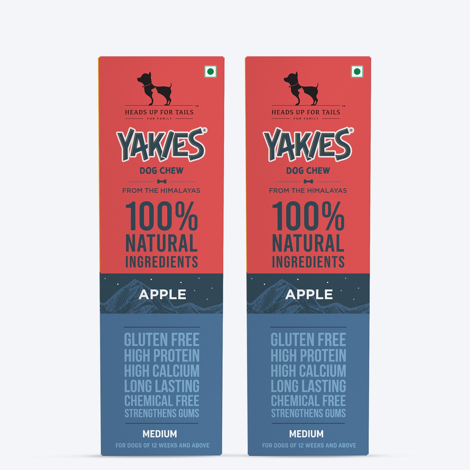 HUFT Yakies Vegetarian Natural Chew Bone - Apple - Heads Up For Tails