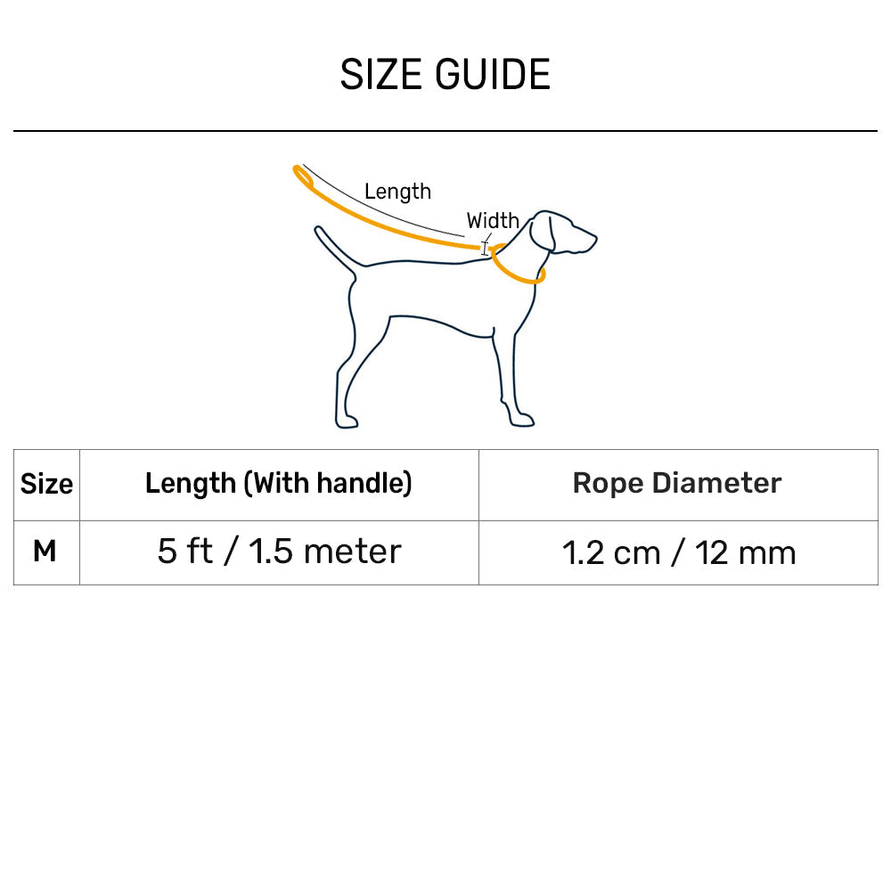 HUFT Classic Rope Leash For Dog - Neon Green - M - 5 ft_08