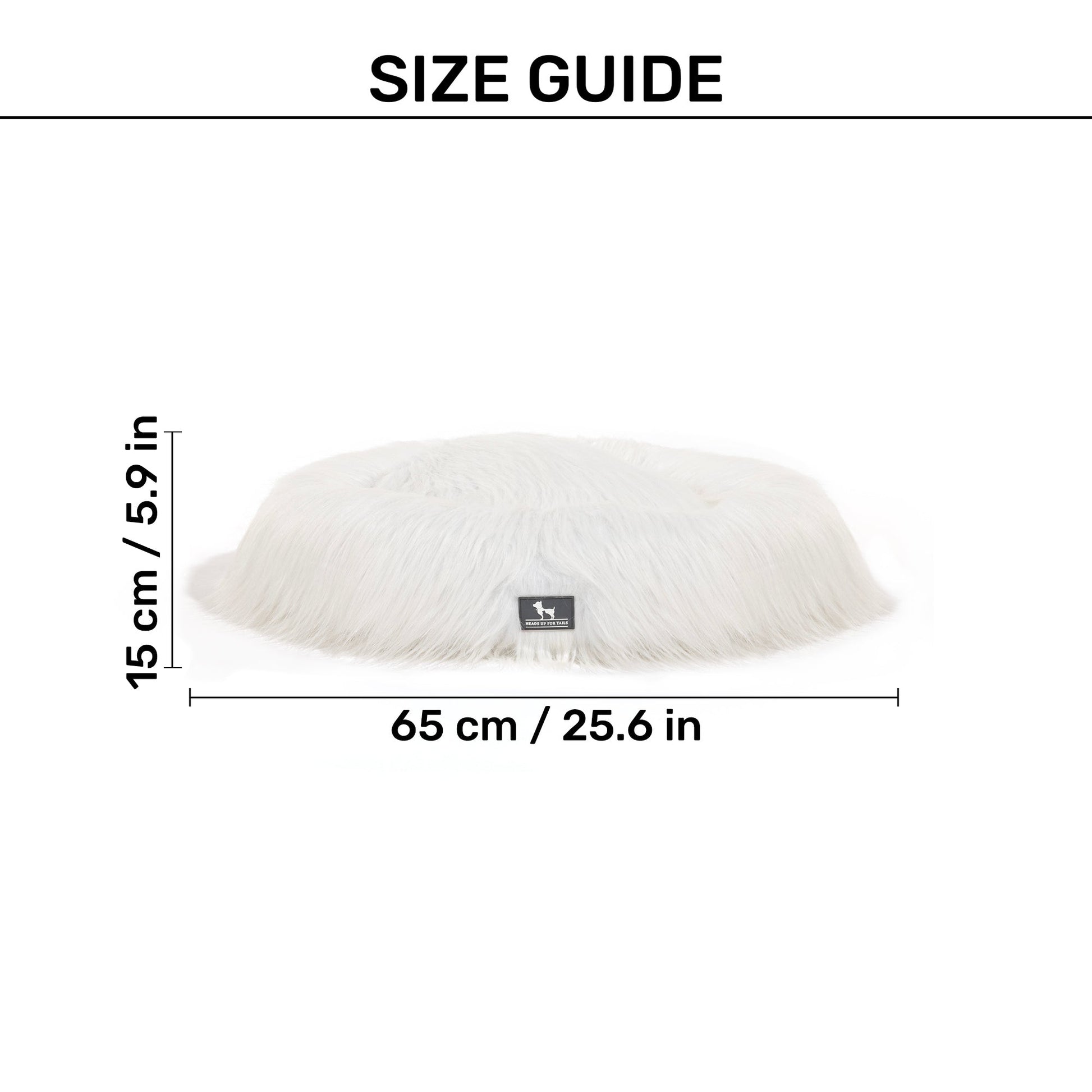 HUFT Furry Bliss Cuddle Bed For Cat & Puppy - White - Heads Up For Tails