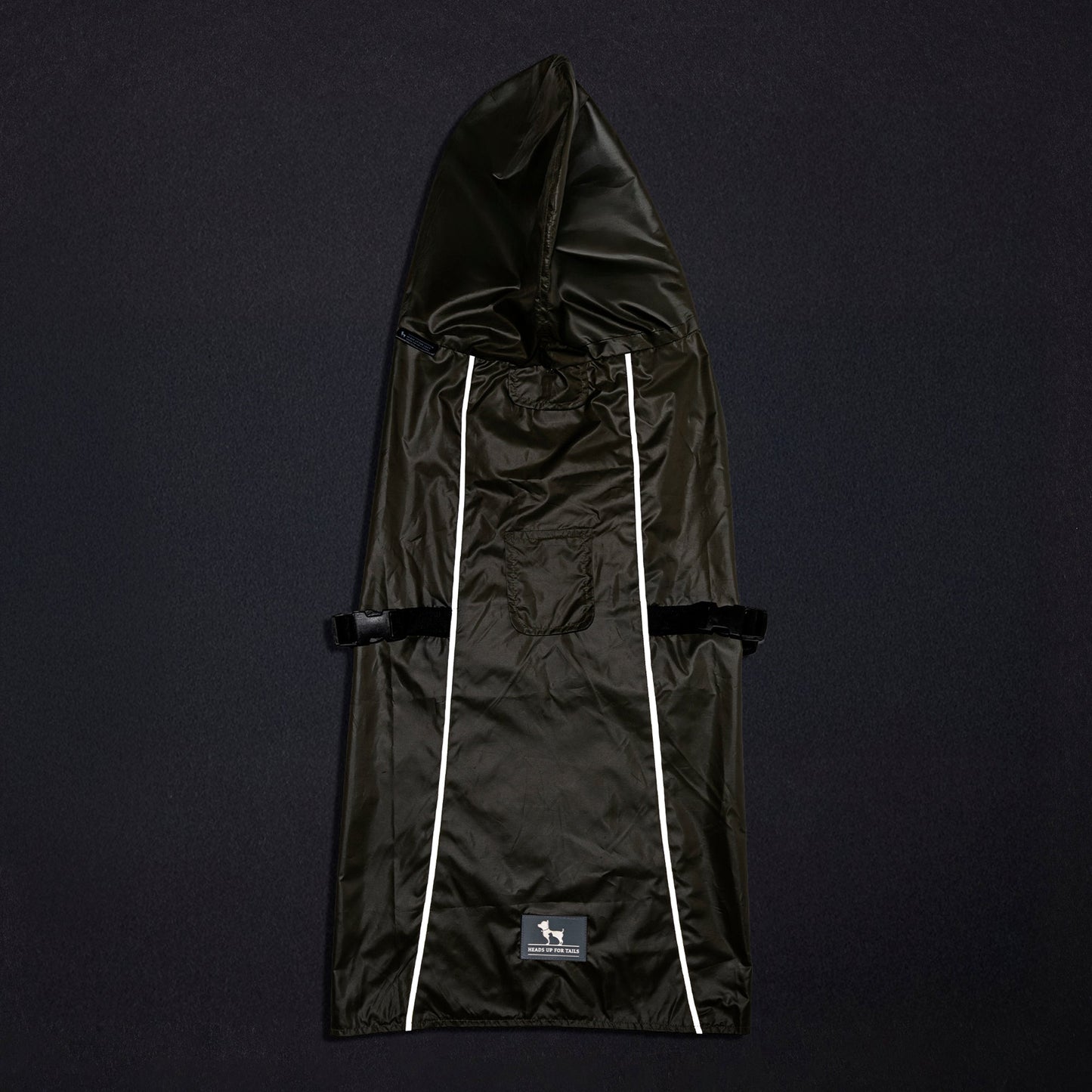 HUFT RainTail Wrap Raincoat For Dog - Olive_09