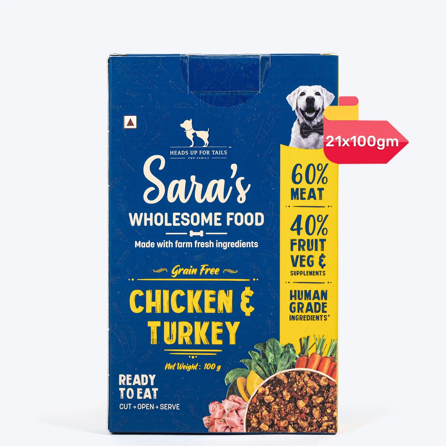 Sara's Wholesome Food Grain-Free Chicken And Turkey Dog Food