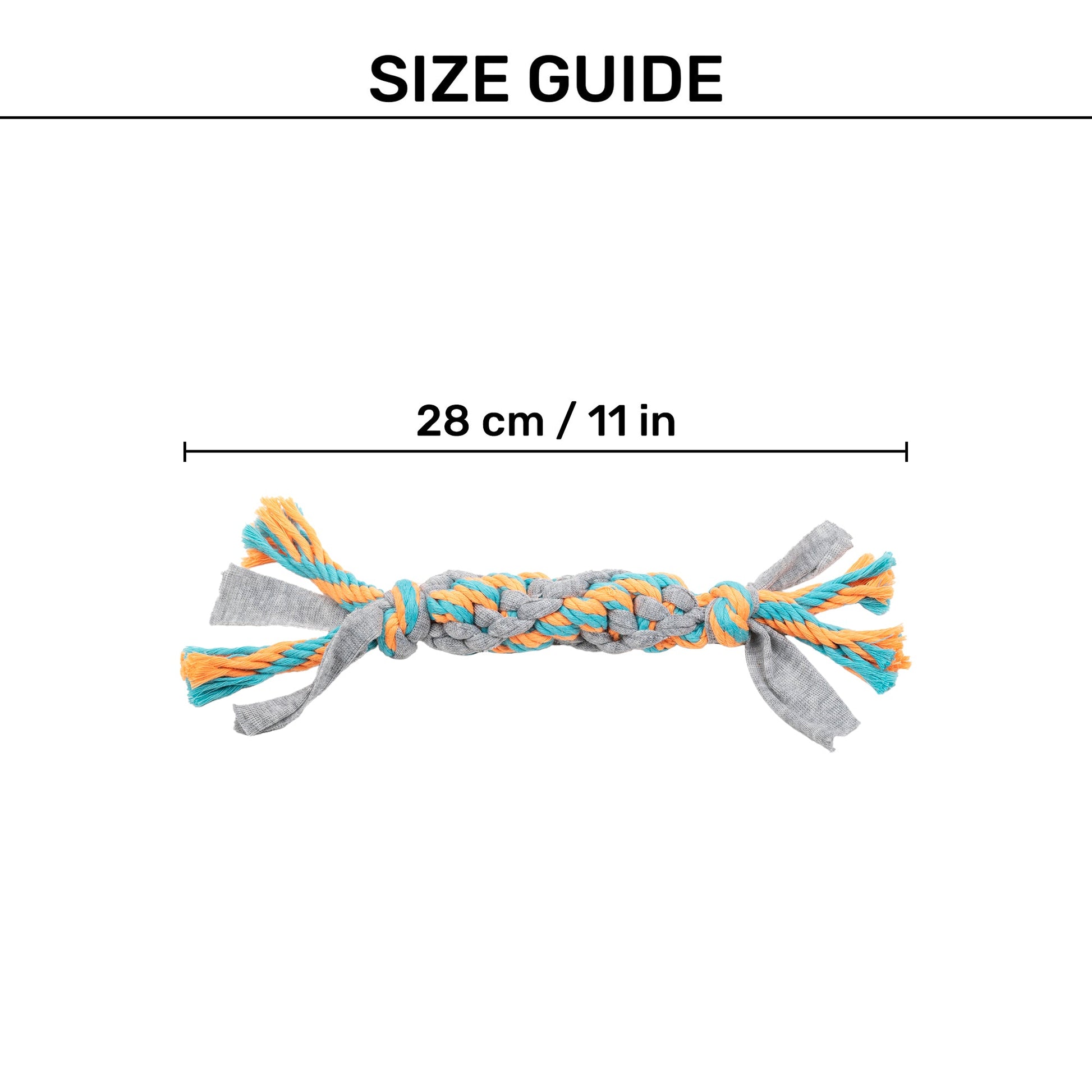 HUFT Twisty Tuggy Rope Toy for Puppies & Small Dogs - Multicolor_04