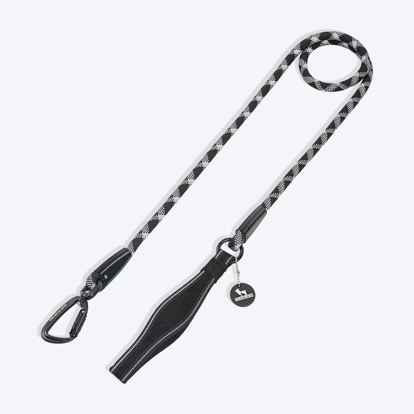 HUFT Xplorers Rope Leash With Carabiner For Dog - Black - 5 ft_07