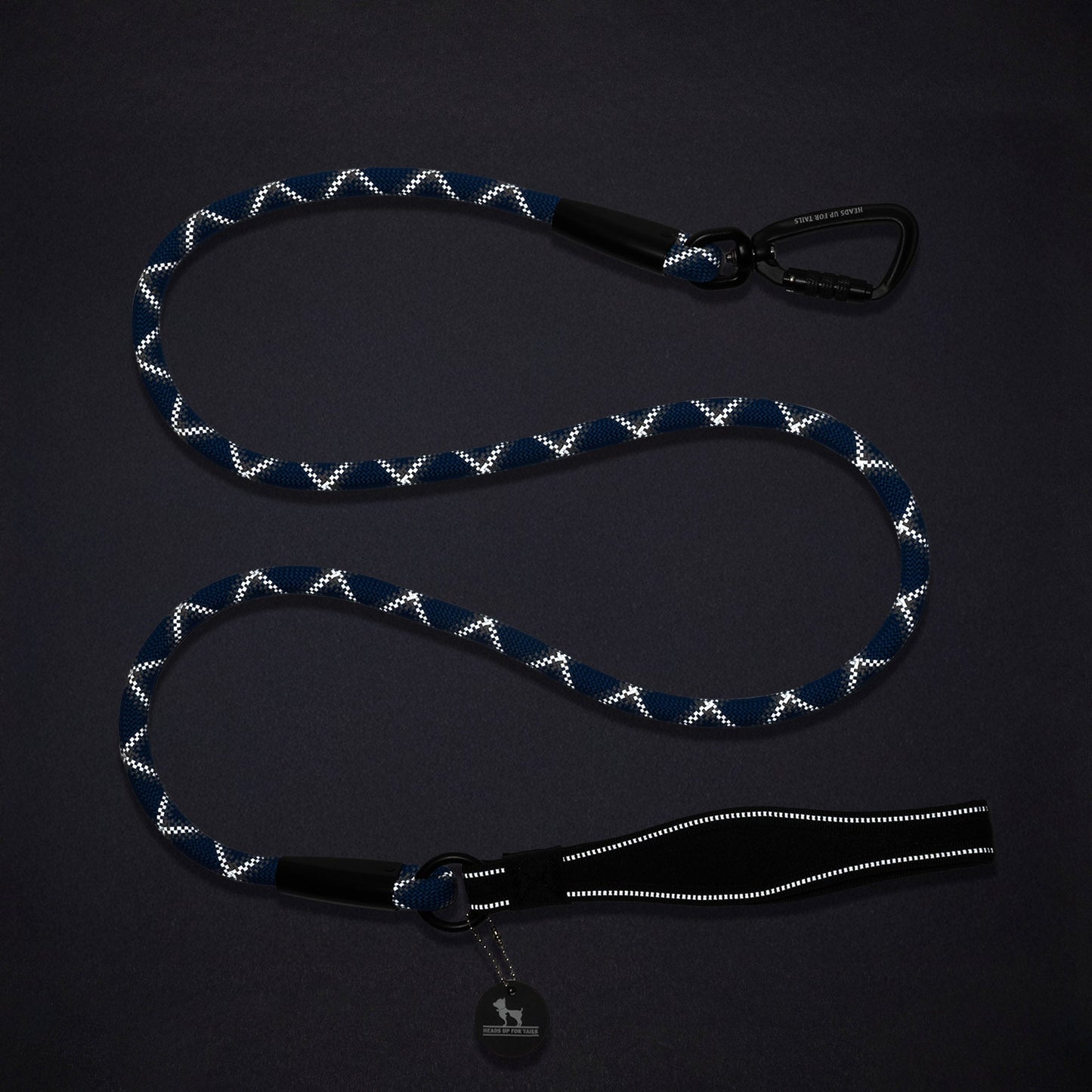 HUFT Xplorers Rope Leash With Carabiner For Dog - Blue - 5 ft_11