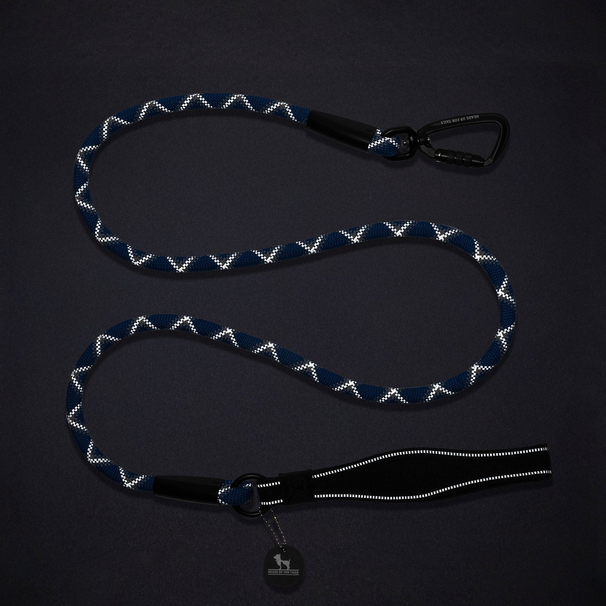 HUFT Xplorers Rope Leash With Carabiner For Dog - Blue - 5 ft_11