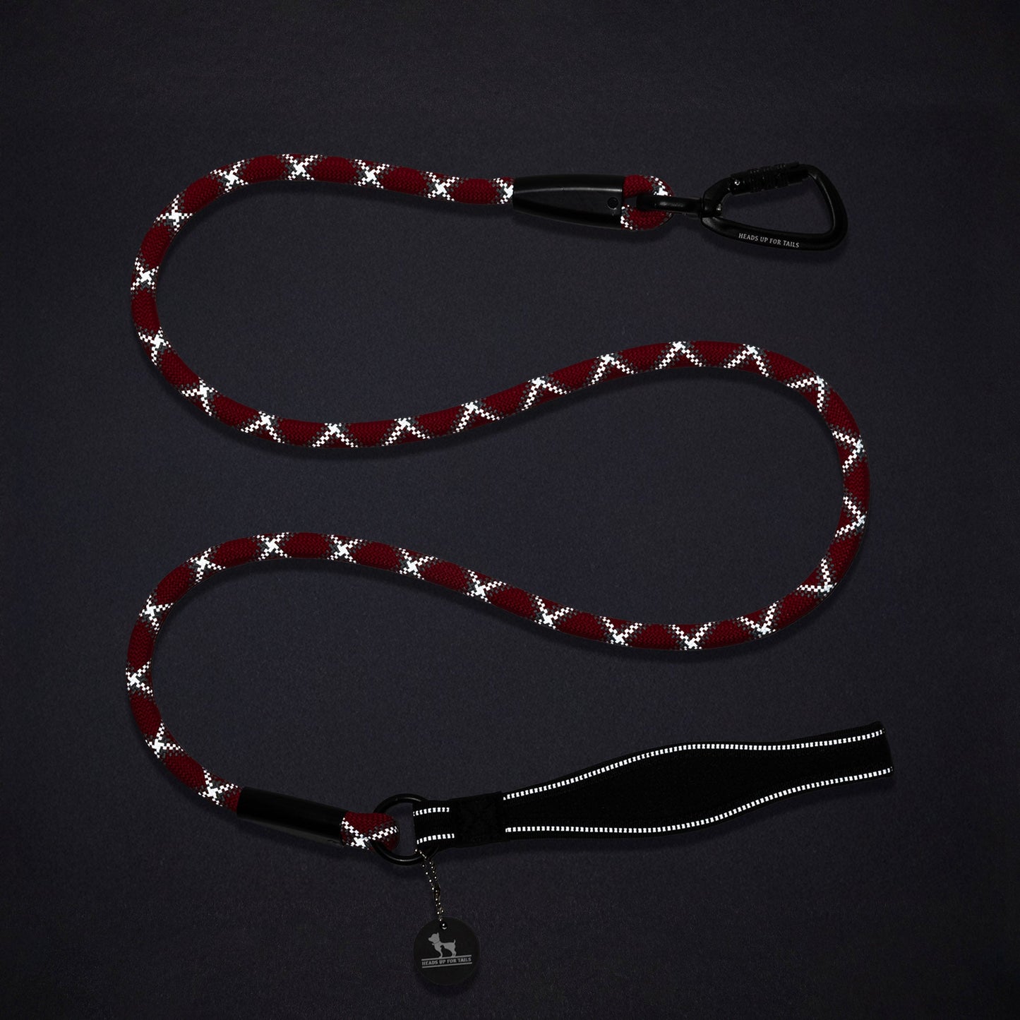 HUFT Xplorers Rope Leash With Carabiner For Dog - Red - 5 ft_11