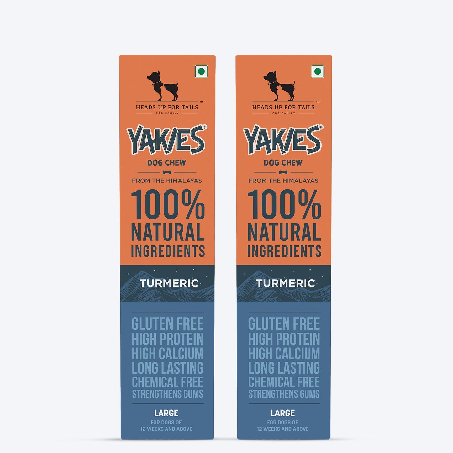HUFT Yakies Vegetarian Natural Chew Bone - Turmeric - Heads Up For Tails