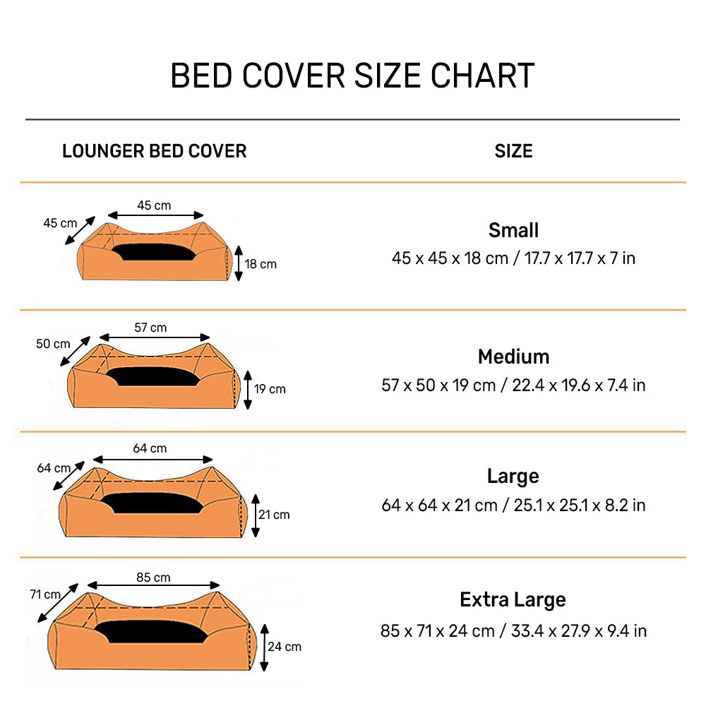 HUFT xÂ©Disney Dalmations Lounger Dog Bed Cover (only cover) - Heads Up For Tails