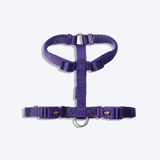 Trixie Premium Nylon H-Harness For Dogs - Violet - Heads Up For Tails