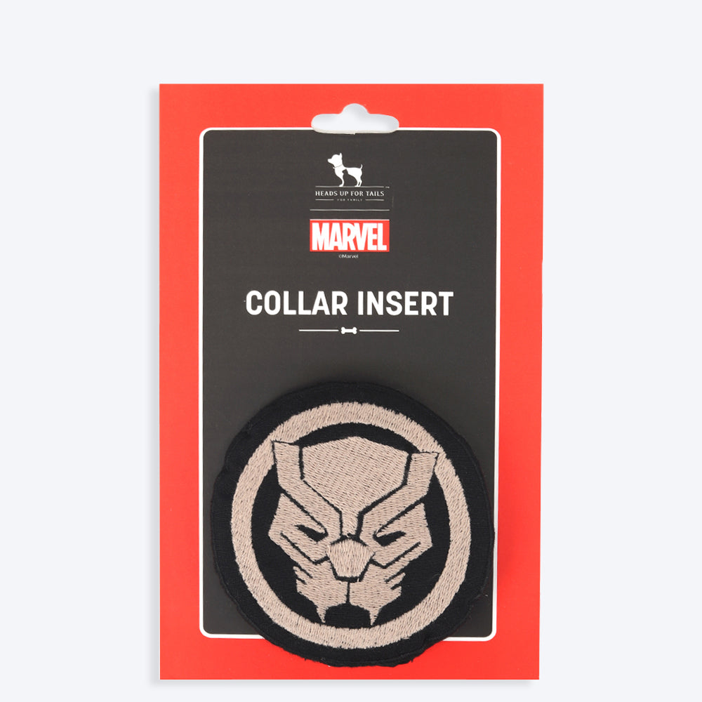 HUFT XÂ©Marvel Black Panther Collar Insert For Dogs - Black - Heads Up For Tails
