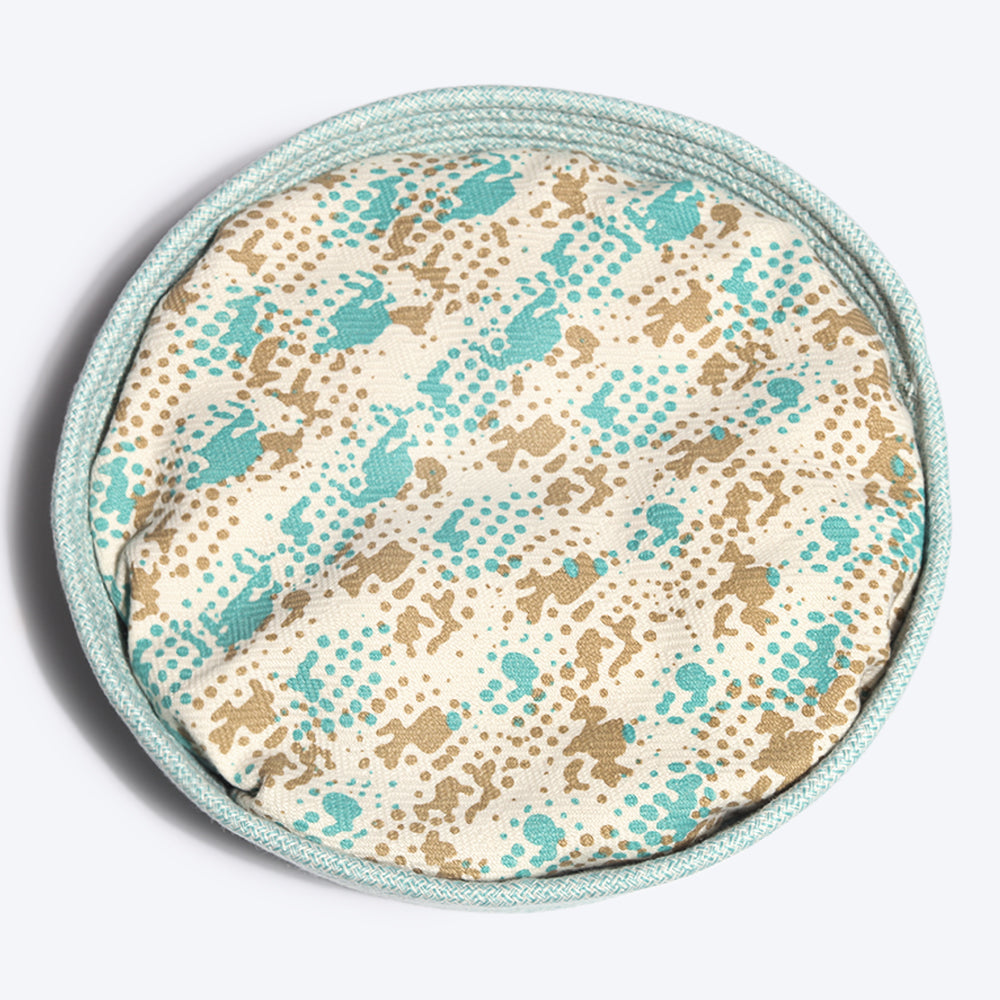 ResplootÂ® Cat Basket Bed - Aqua Blue - Heads Up For Tails
