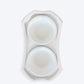 M-PETS Combi Double Bowl For Pets - Off White - Heads Up For Tails