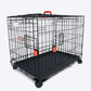 M-Pets Voyager Wire Crate with 2 Doors and Wheels - Heads Up For Tails