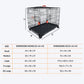 M-Pets Voyager Wire Crate with 2 Doors and Wheels - Heads Up For Tails