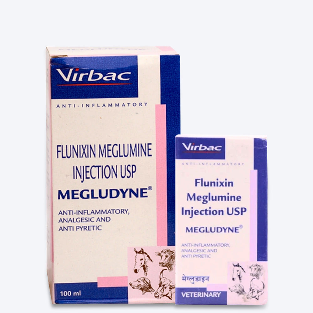 Virbac Megludyne Injection For Cattle/Dogs & Cats - 100 ml - Heads Up For Tails