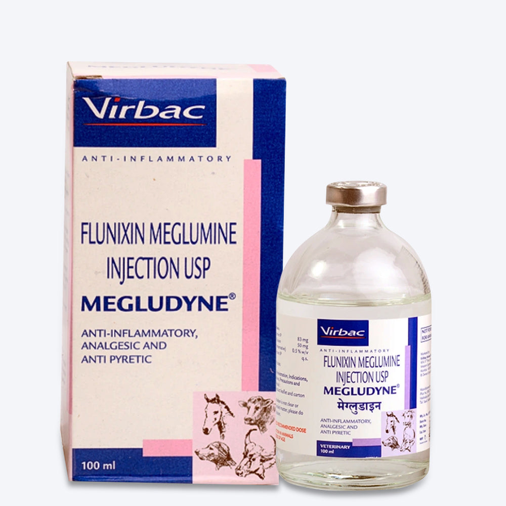 Virbac Megludyne Injection For Cattle/Dogs & Cats - 100 ml - Heads Up For Tails
