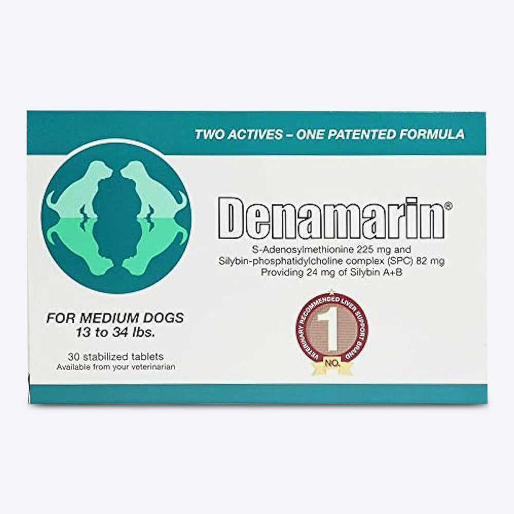 Vivaldis Denamarin Liver Support Tablets For Medium Dogs - 3 Strips - Heads Up For Tails