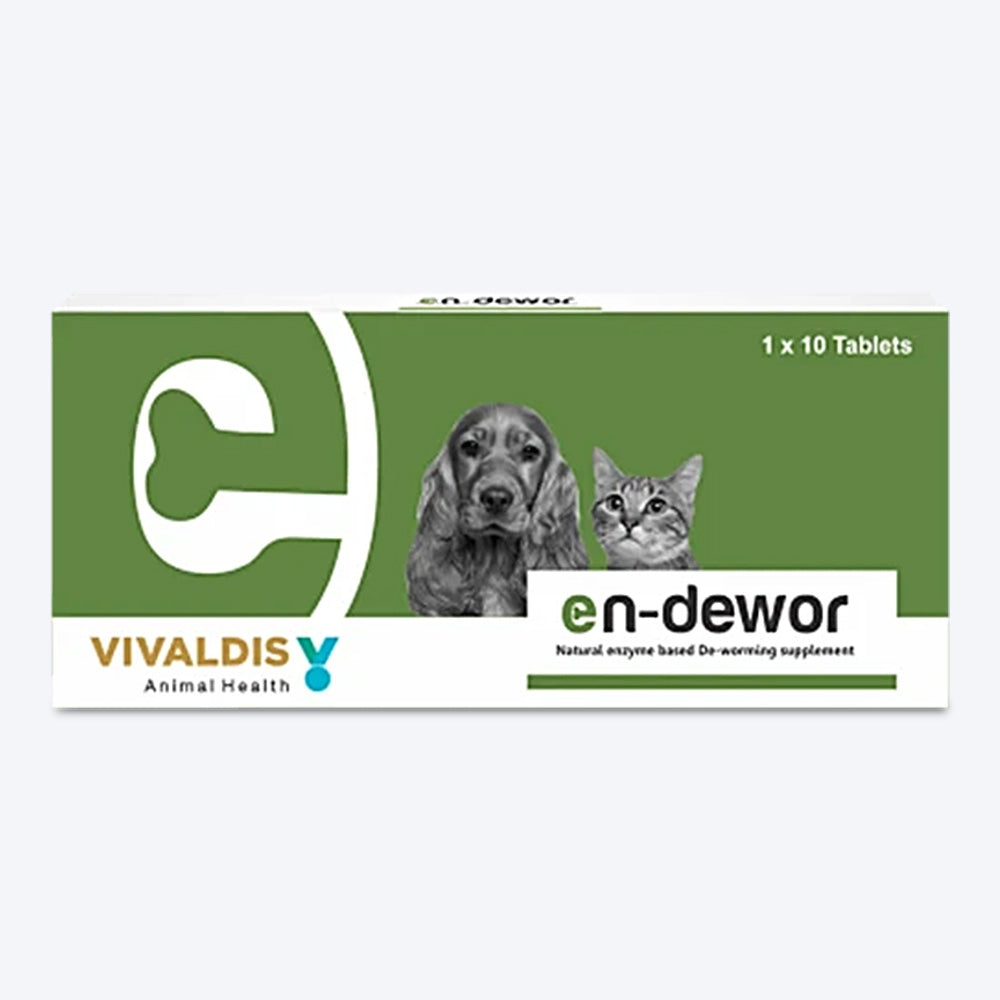 Vivaldis En-Dewor Deworming Tablets For Dogs - 10 Tablets - Heads Up For Tails