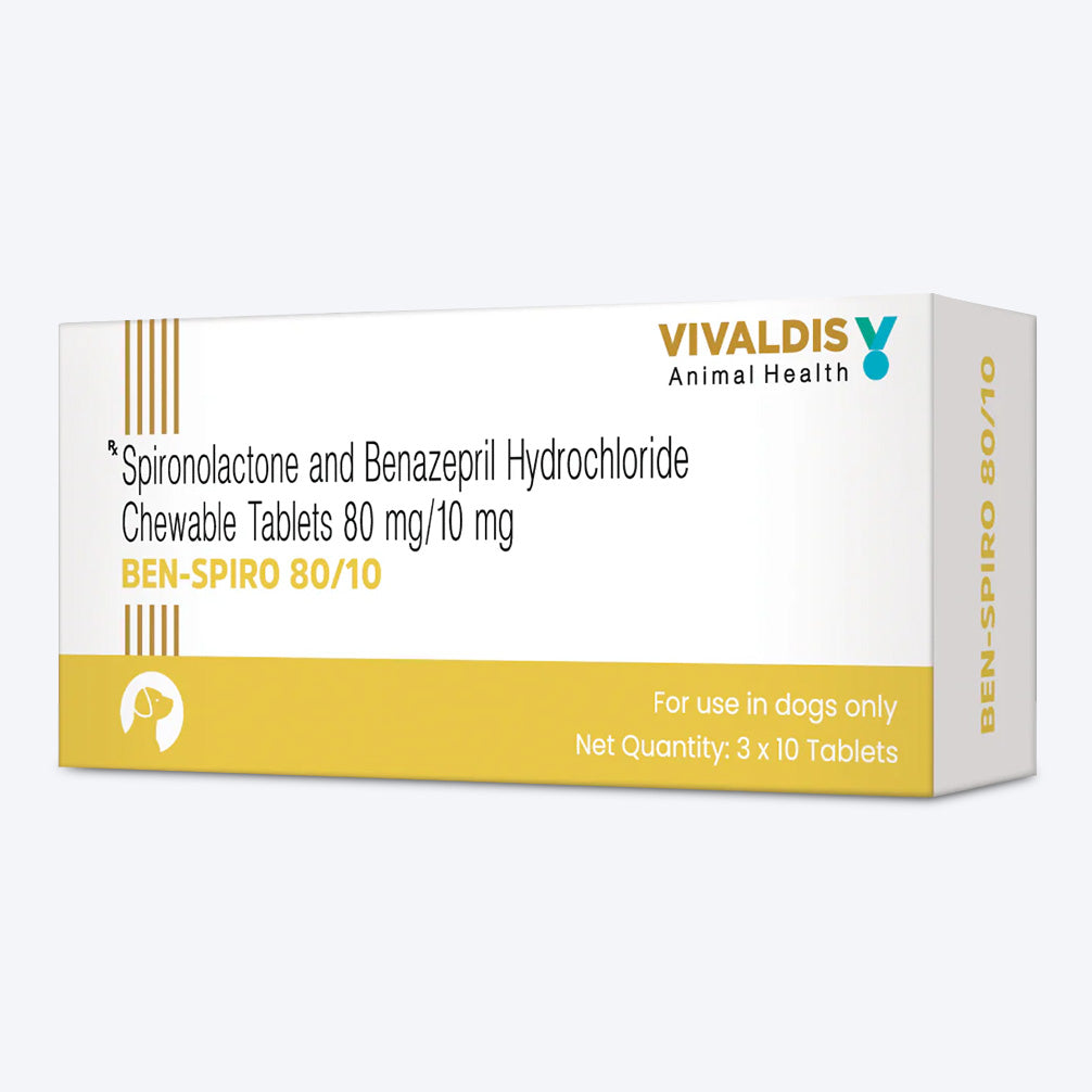 Vivaldis RX Ben Spiro Diuretic Cardiac Support Tablets For Pets - 3x10 Tablets - Heads Up For Tails