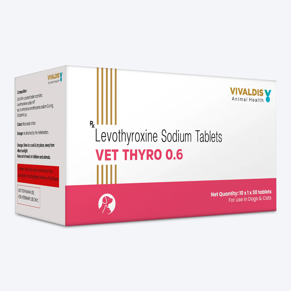 Vivaldis RX Vet?Thyro 0.6 Thyroid Support Tablets For Pets - 30 Tablets