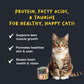 Meowsi by HUFT Chicken Breast with Quail Egg p¢t©, 80 gm can, grain-free, with vitamins and minerals for cats.
