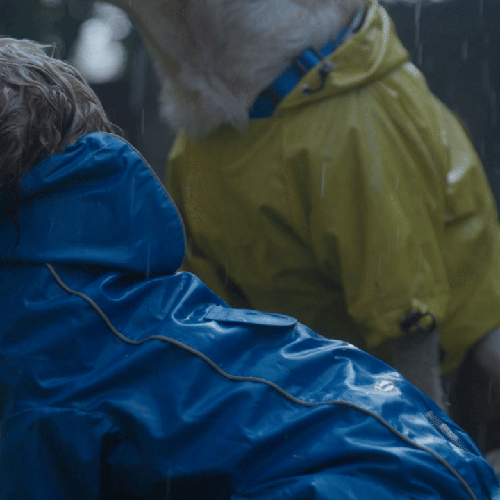 HUFT Drizzle Buddy Dog Raincoat - Sky Blue - Heads Up For Tails