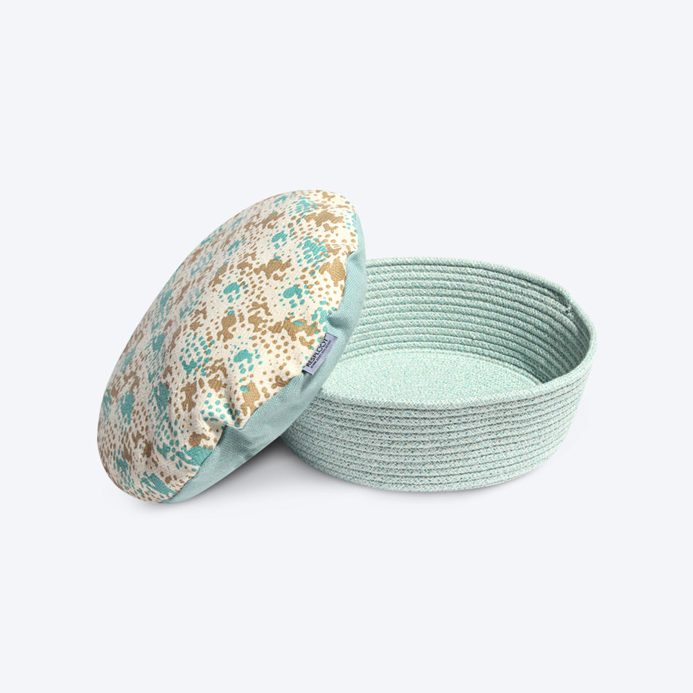 ResplootÂ® Cat Basket Bed - Aqua Blue - Heads Up For Tails