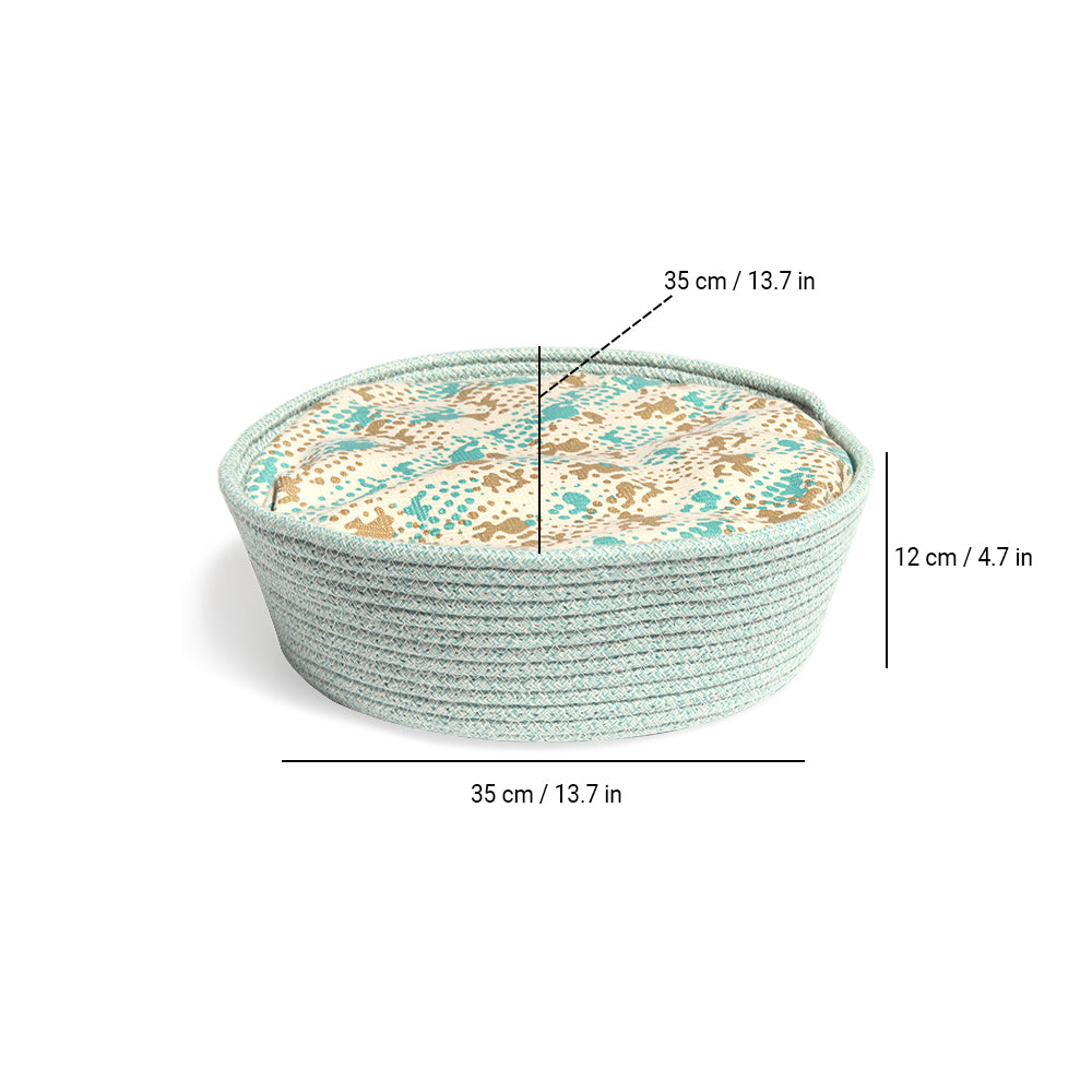 ResplootÂ® Cat Basket Bed - Aqua Blue - Heads Up For Tails
