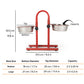 SUPER Premium Range U Shaped Double Diner Stand With Steel Dog Bowl Inserts - Red - Heads Up For Tails