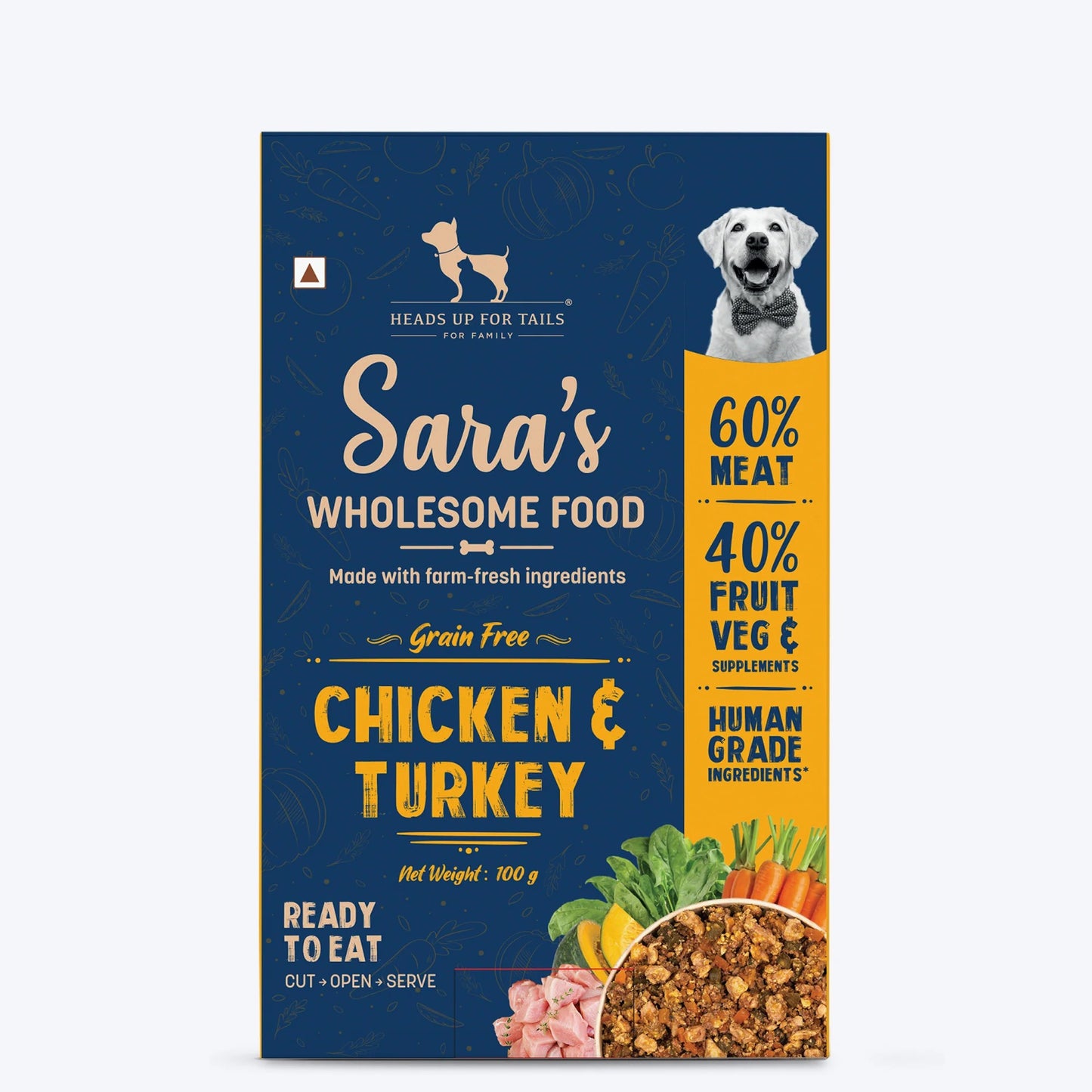 Sara's Wholesome Food Grain-Free Chicken And Turkey Dog Food