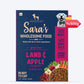 Sara's Wholesome Grain-Free Lamb and Apple Dog Food, 300 g, made with 50% meat and 50% fruit and vegetables.