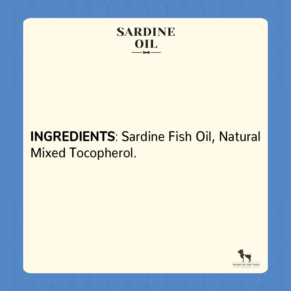 HUFT Sardine Oil for Dogs and Cats - 200 ml - Heads Up For Tails