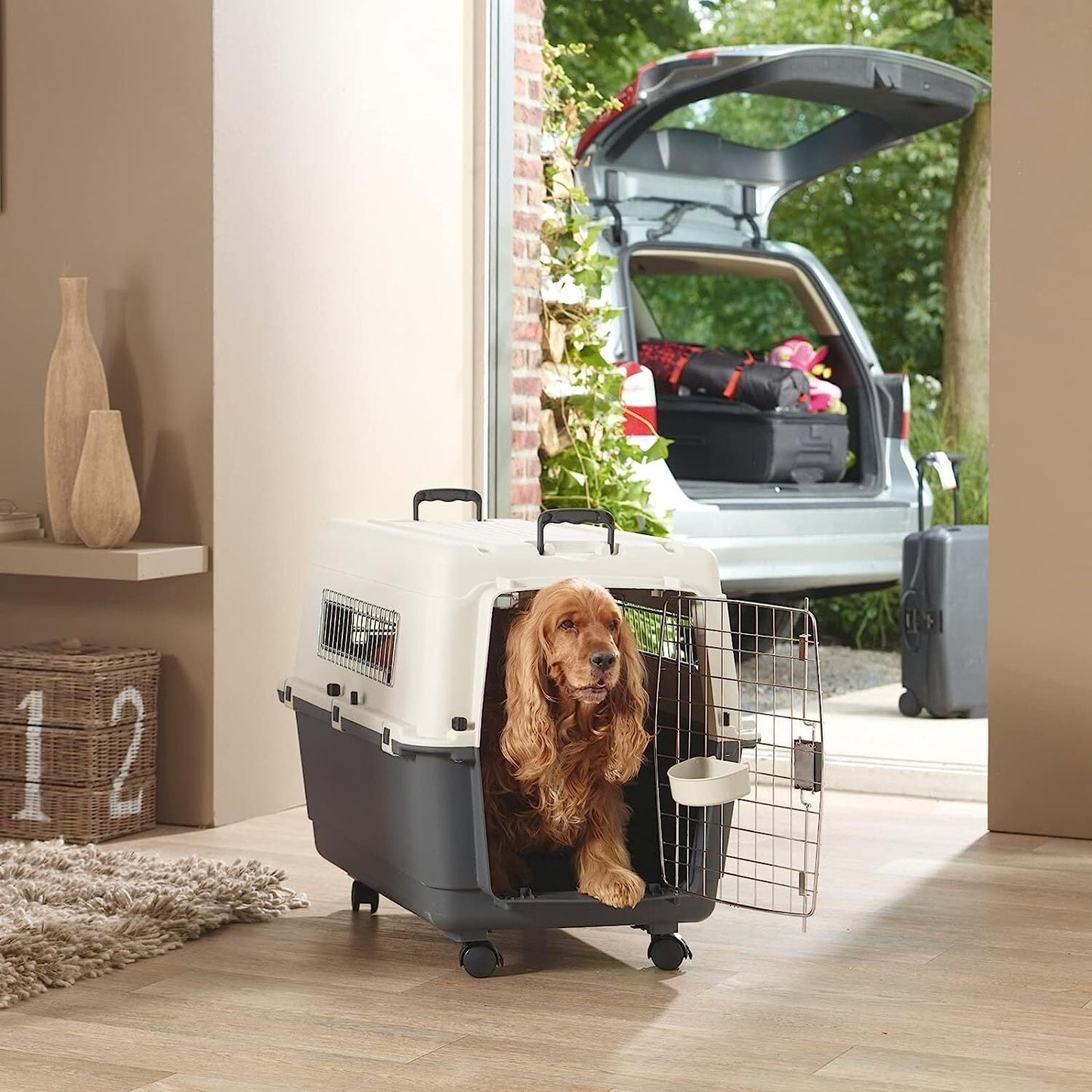 Savic Andes 7 - Dog & Cat Carrier - 39 x 27 x 32 inch - Holds up to 45 kg - Heads Up For Tails